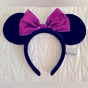 Disney Parks Minnie Mouse Pin Trader Ears Headband Only 2017